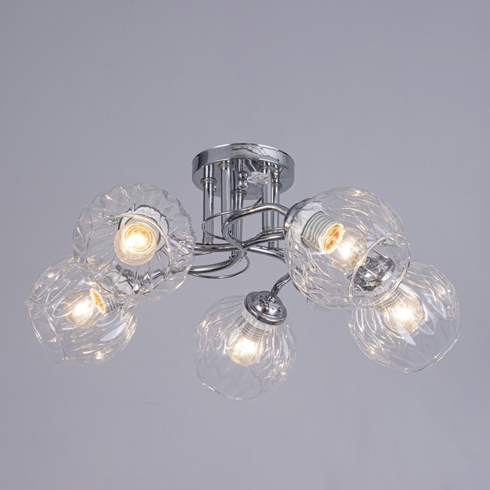 Люстра потолочная Дебра 5х40Вт Е27 Хром 52x52x22 см Люстра потолочная Дебра 5х40Вт Е27 Хром 52x52x22 см