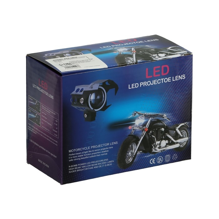 Фара cветодиодная для мототехники, 10 Вт, 350 Лм, дальность 120 м Фара cветодиодная для мототехники, 10 Вт, 350 Лм, дальность 120 м