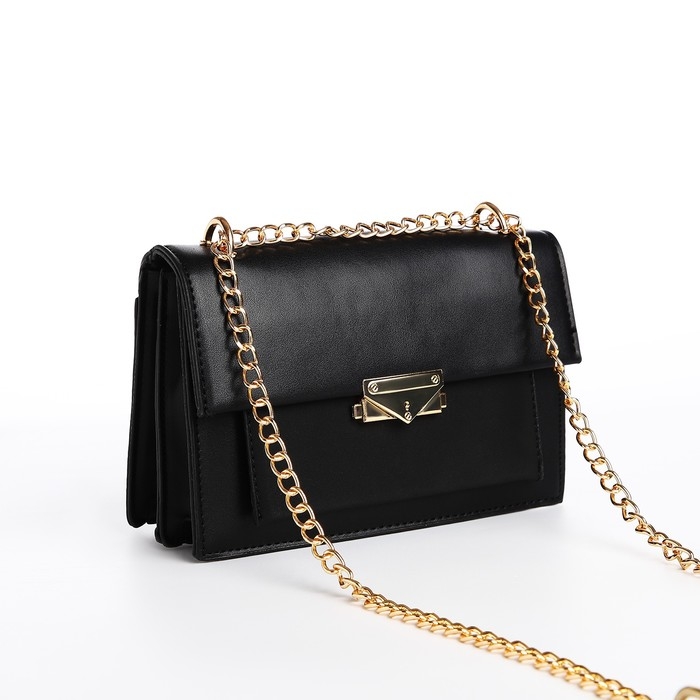 Сумка-мессенджер на клапане, цвет чёрный Сумка-мессенджер на клапане, цвет чёрный