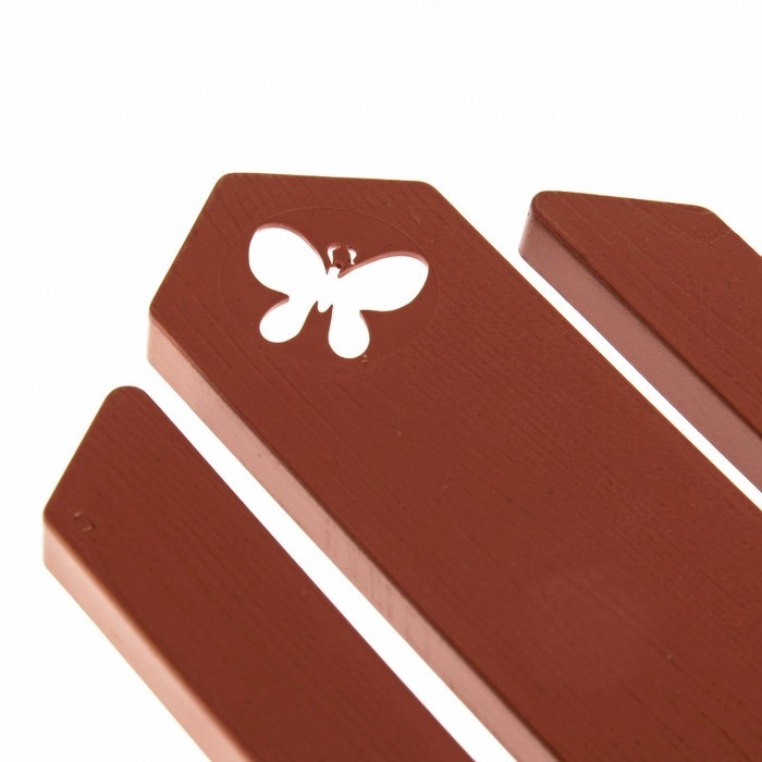 Ограждение декоративное, 25 × 170 см, 5 секций, пластик, терракотовое, «Чудный сад» Ограждение декоративное, 25 × 170 см, 5 секций, пластик, терракотовое, «Чудный сад»