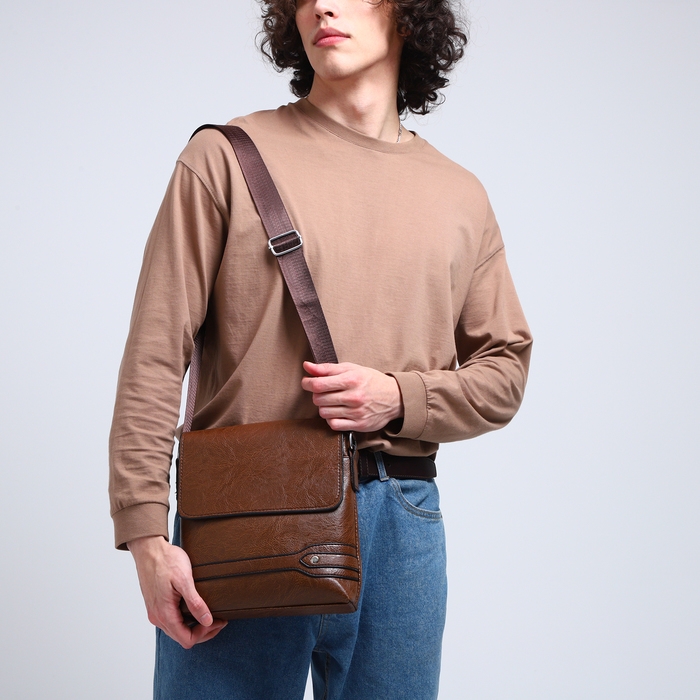 Сумка мужская, цвет коричневый Сумка мужская, цвет коричневый