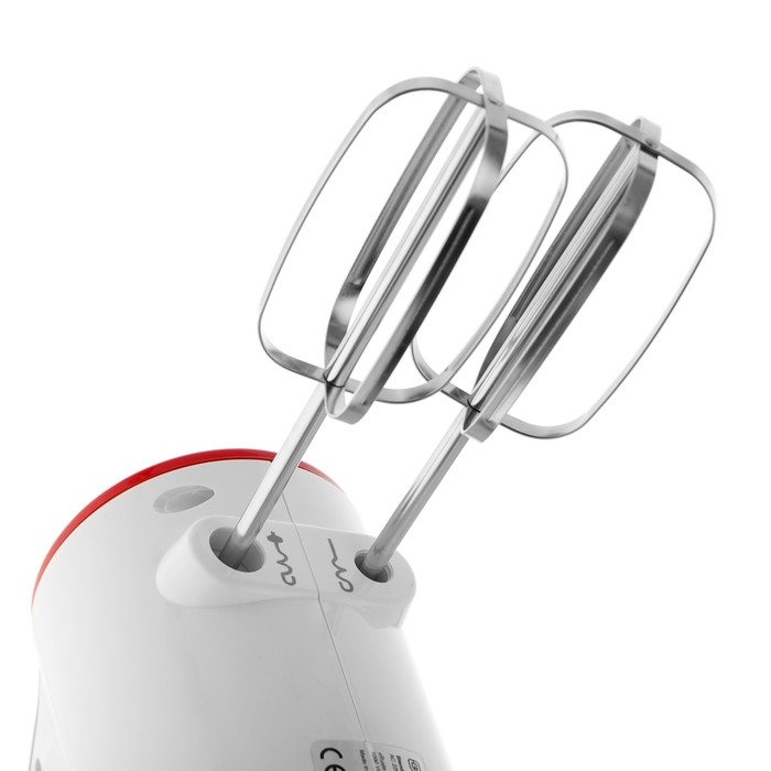 Миксер BRAYER 1307BR, ручной, 600 Вт, 5 скоростей, бело-красный Миксер BRAYER 1307BR, ручной, 600 Вт, 5 скоростей, бело-красный