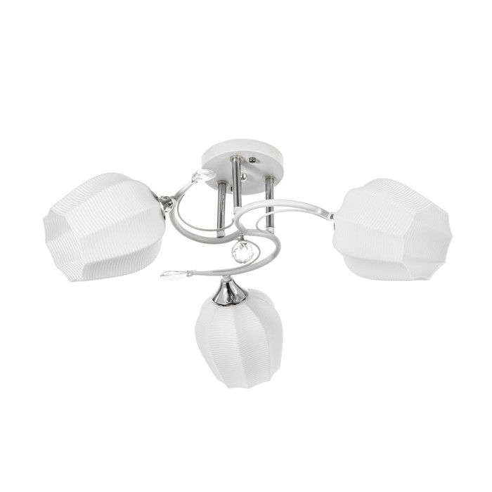 Люстра Люстра "Зарина" 3хЕ27 40Вт белый 54х54х24см BayerLux