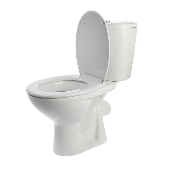 Унитаз компакт ЛЗСФ Унитаз компакт ЛЗСФ "Универсал NEW 90", нижняя подводка, прямой выпуск, сиденье,кнопка