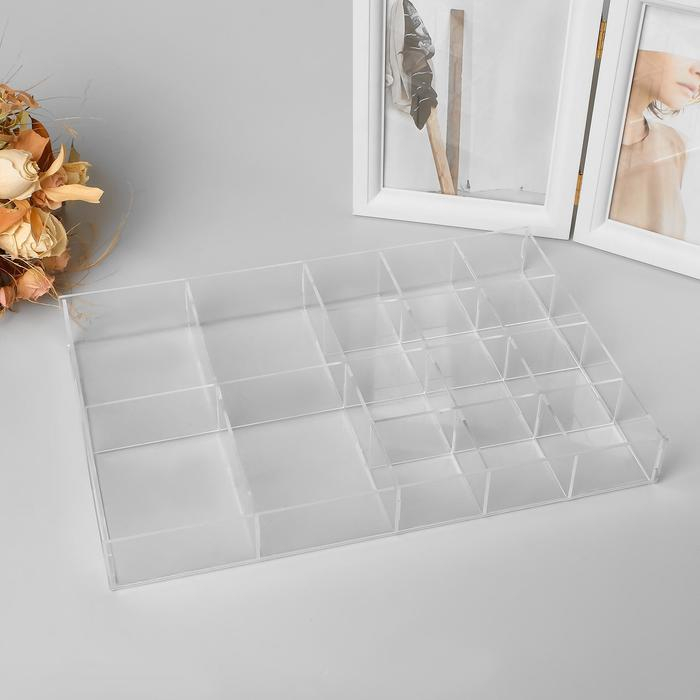 Подставка для презентации, 16 ячеек, 31×20,3×3,8 оргстекло 2 мм, В ЗАЩИТНОЙ ПЛЁНКЕ Подставка для презентации, 16 ячеек, 31×20,3×3,8 оргстекло 2 мм, В ЗАЩИТНОЙ ПЛЁНКЕ