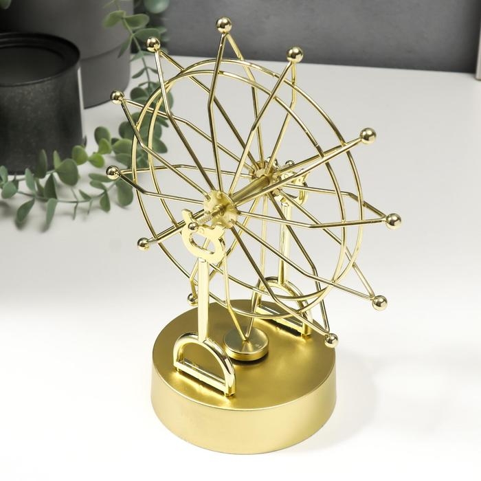 Маятник пластик Маятник пластик "Колесо обозрения" золото 23,5х18,5х11 см