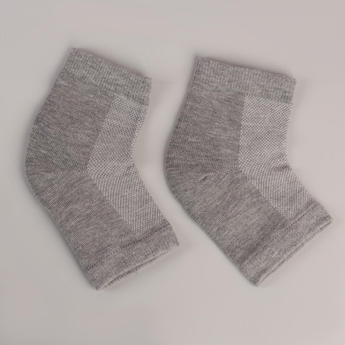 Напяточники для педикюра, увлажняющие, 16 × 8,5 см, ONE SIZE, цвет серый Напяточники для педикюра, увлажняющие, 16 × 8,5 см, ONE SIZE, цвет серый