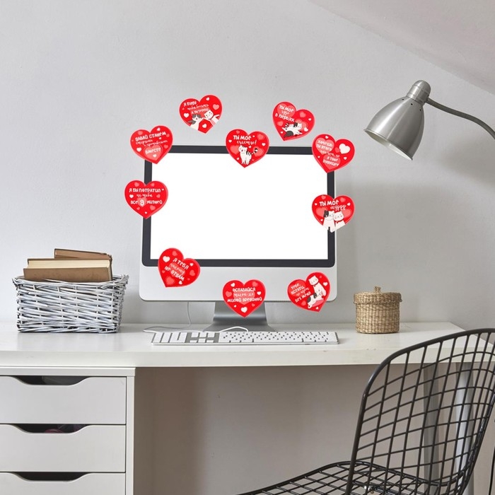 Набор комплиментов-пожеланий Набор комплиментов-пожеланий "10 любовных признаний", котики, 10 шт. ,11,4 х 14,5 см