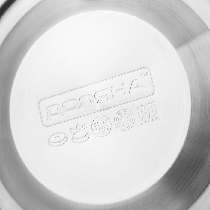 Чайник со свистком из нержавеющей стали Доляна «Чёрная ночь», 3 л, фиксированная ручка, цвет хромированный Чайник со свистком из нержавеющей стали Доляна «Чёрная ночь», 3 л, фиксированная ручка, цвет хромированный