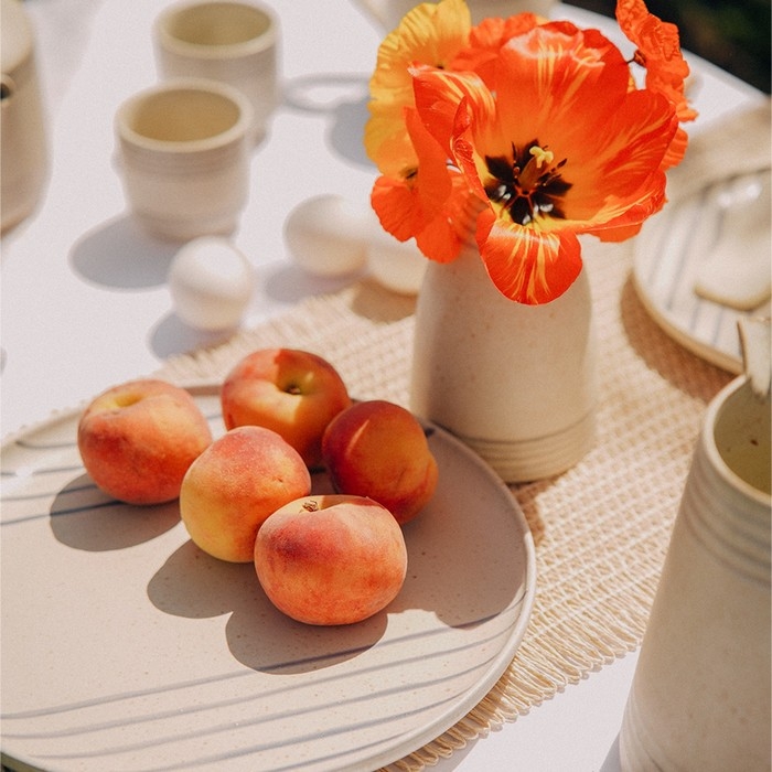 Тарелка керамическая SL Home «Райяс», d=27 см, цвет бежевый Тарелка керамическая SL Home «Райяс», d=27 см, цвет бежевый