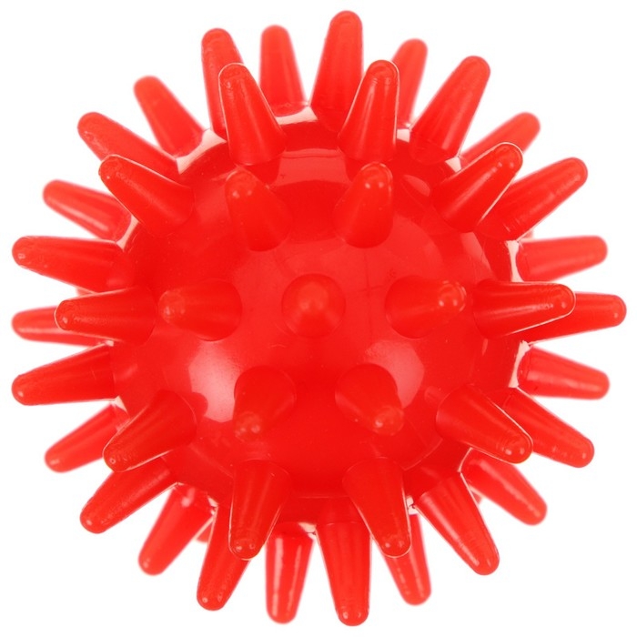 Массажёр ONLYTOP «Ёжик», d=5 см, 17 г, цвет красный Массажёр ONLYTOP «Ёжик», d=5 см, 17 г, цвет красный