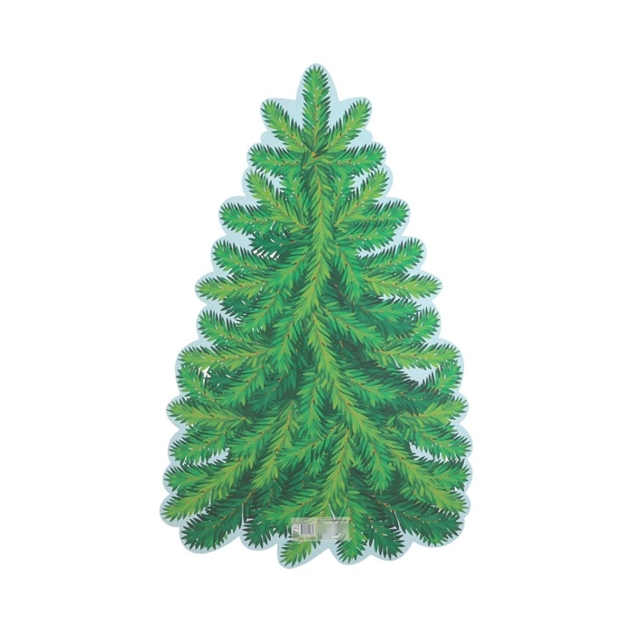 Плакат вырубной Плакат вырубной "Елка" с замочкми для игрушек, 18 креплений, 60 х 40 см