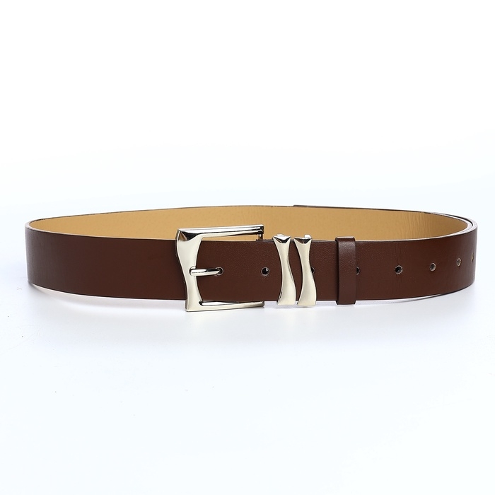 Ремень женский, ширина 3,3 см, винт, пряжка металл, цвет коричневый Ремень женский, ширина 3,3 см, винт, пряжка металл, цвет коричневый