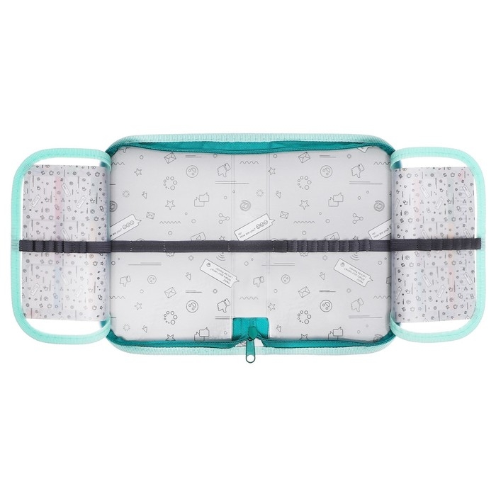 Пенал 1 секция, 130 х 210 х 40 мм, 2 откидные планки, тканевый, Calligrata TOP, Content  Пенал 1 секция, 130 х 210 х 40 мм, 2 откидные планки, тканевый, Calligrata TOP, Content "Тропики"