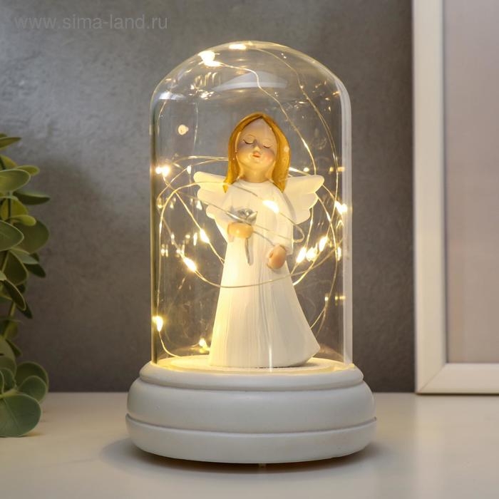 Сувенир полистоун свет  Сувенир полистоун свет "Ангел-девочка с пухлыми щёчками" МИКС 15,7х10,5х10,5 см