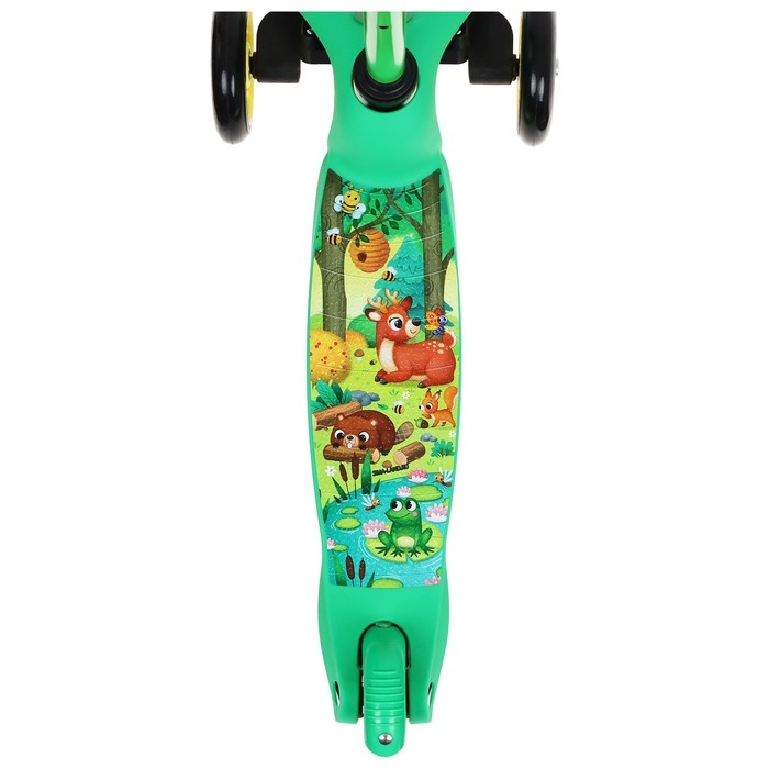 Самокат GRAFFITI «В лесу», колёса PU 110/80 мм, ABEC 7, цвет зелёный Самокат GRAFFITI «В лесу», колёса PU 110/80 мм, ABEC 7, цвет зелёный
