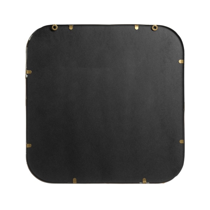 Декор настенный металл с зеркалом  Декор настенный металл с зеркалом "Орхидеи в листьях" 55,2х55,2х8,3 см