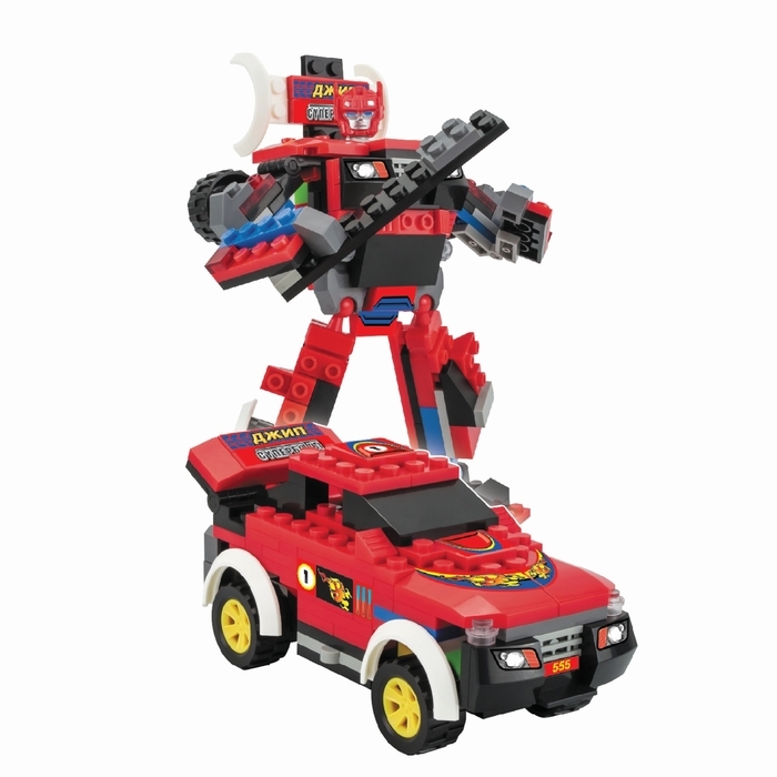 Конструктор-трансформер «Джип», 145 деталей, цвета МИКС Конструктор-трансформер «Джип», 145 деталей, цвета МИКС