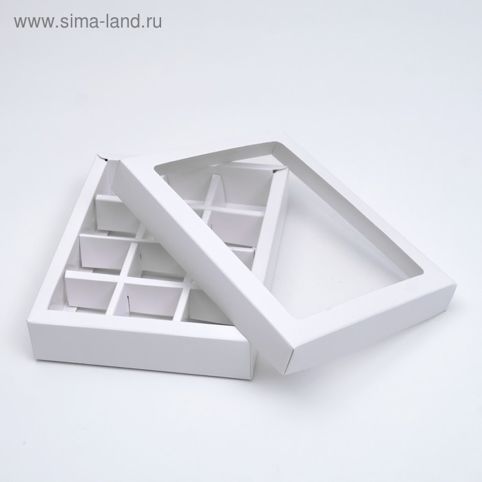Коробка для конфет, 12 шт, белая, 19 х 15 х 3,5 см Коробка для конфет, 12 шт, белая, 19 х 15 х 3,5 см