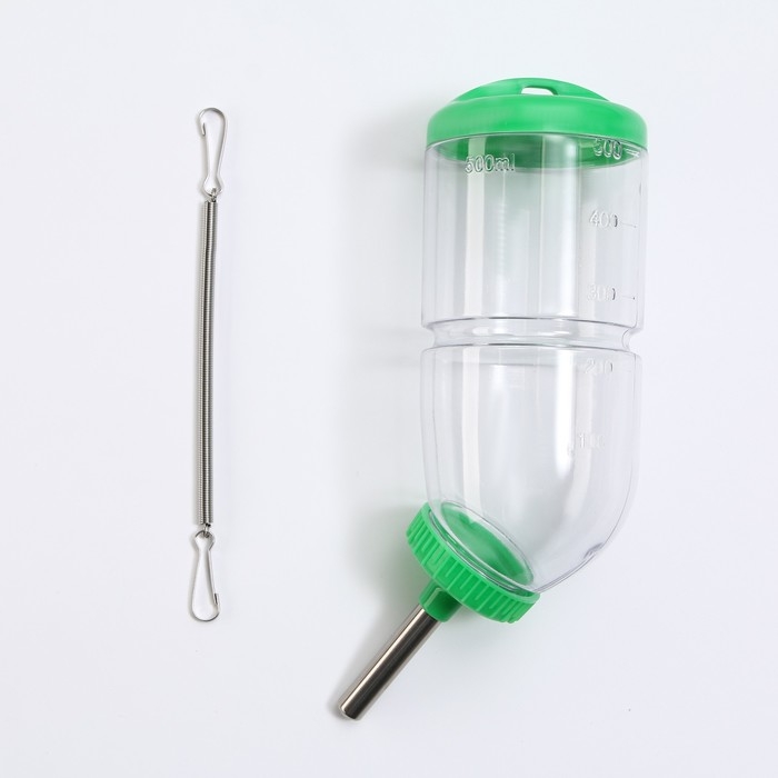 Поилка для грызунов, 500 мл, 20,5 х 5 см, зелёная Поилка для грызунов, 500 мл, 20,5 х 5 см, зелёная