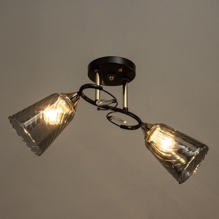 Люстра Люстра "Рони" 2хЕ27 40Вт черный 50х20х23см BayerLux