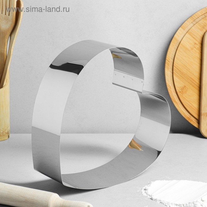 Форма для выпечки и выкладки «Сердце», h-8,5 см, 26 х 26 см Форма для выпечки и выкладки «Сердце», h-8,5 см, 26 х 26 см