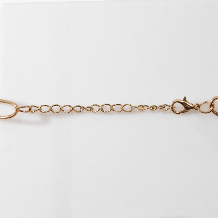 Колье «Цепь» разные звенья, цвет золото, L=44 см