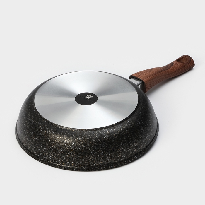 Сковорода Granit ultra black gold, 26 см, стеклянная крышка, антипригарное покрытие, съёмная ручка Сковорода Granit ultra black gold, 26 см, стеклянная крышка, антипригарное покрытие, съёмная ручка
