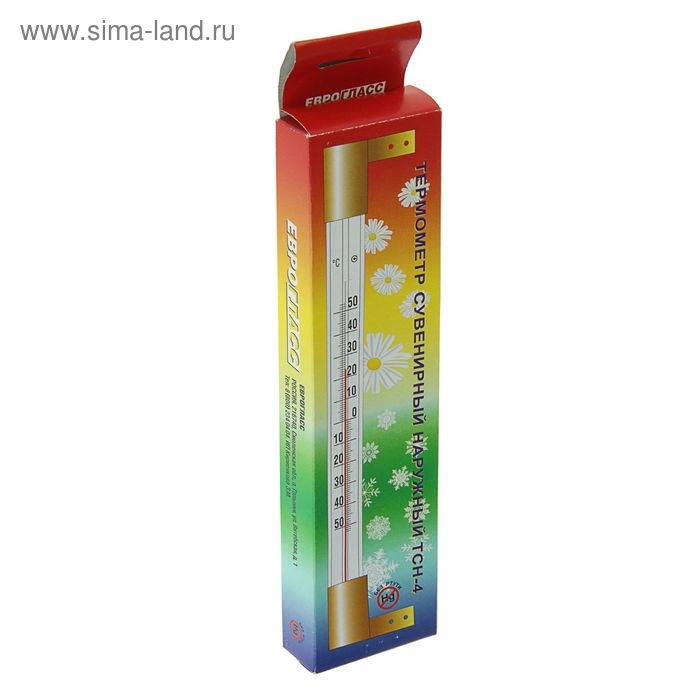 Термометр оконный ТСН-4 Термометр оконный ТСН-4 "Гвоздик" (t -50 + 50 С) в картонной коробке