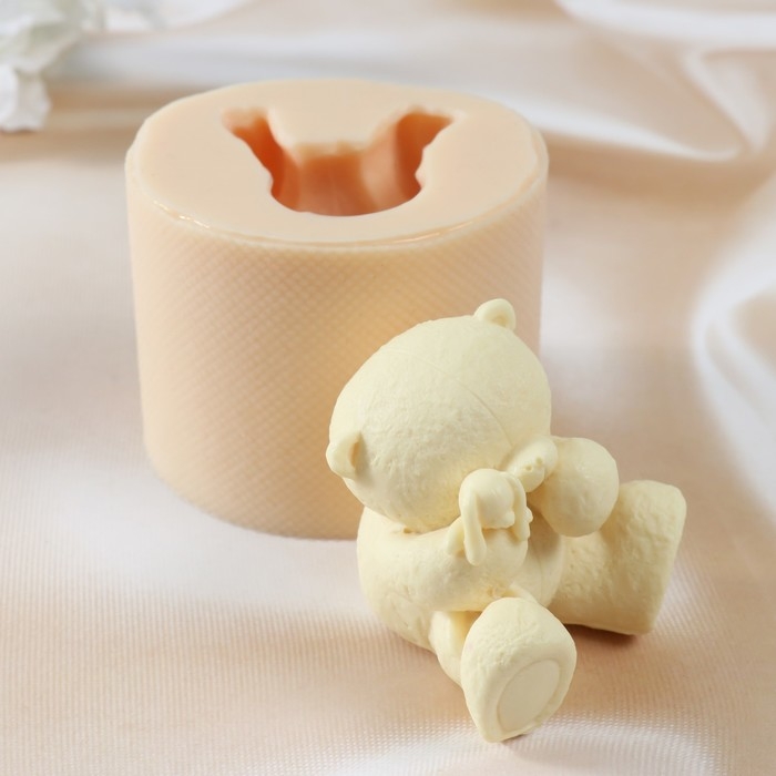 Молд силиконовый Молд силиконовый "Мишка с зайцем" Силикон 5,8х7х6,5 см