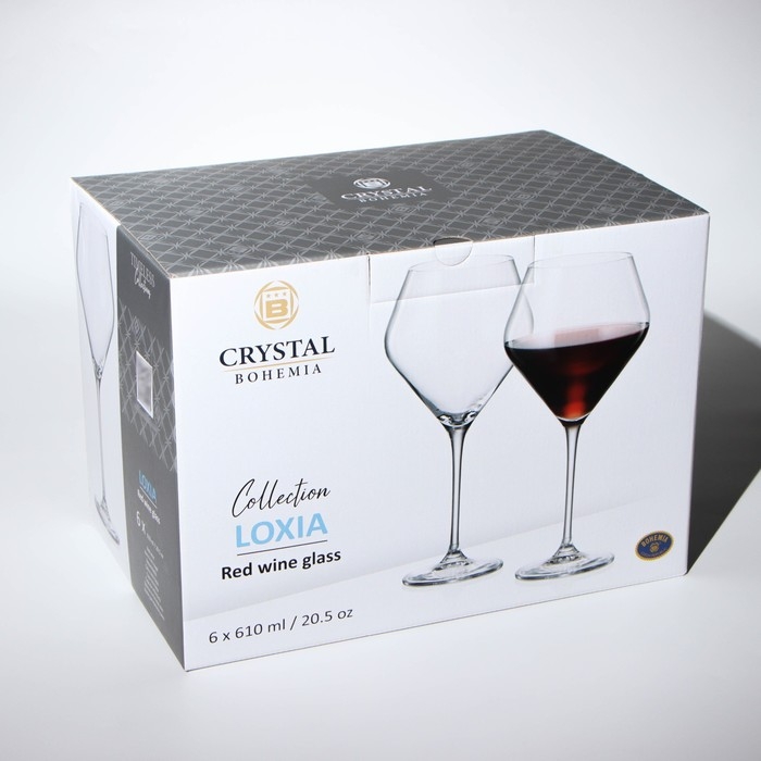 Набор бокалов для вина Loxia, стеклянный, 610 мл, 6 шт Набор бокалов для вина Loxia, стеклянный, 610 мл, 6 шт