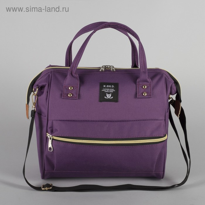 Сумка-рюкзак 2 в 1 на колёсах 18 Сумка-рюкзак 2 в 1 на колёсах 18", отдел на молнии, наружный карман, цвет фиолетовый