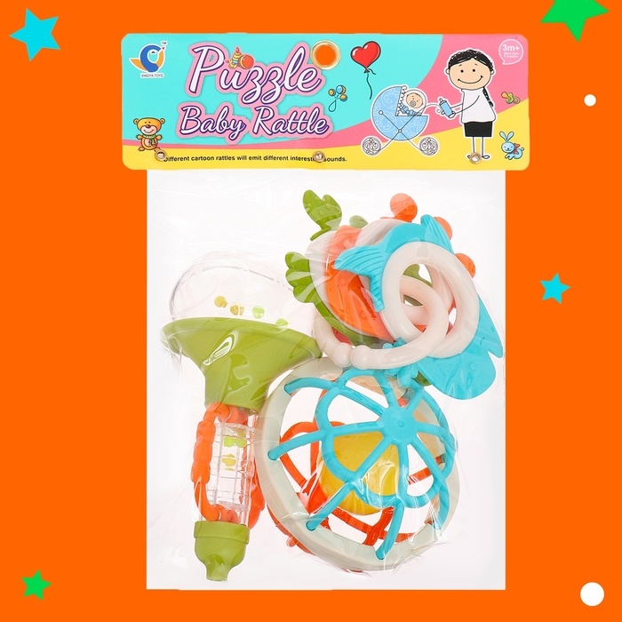 Набор погремушек с прорезывателями для зубов, 7 предметов Набор погремушек с прорезывателями для зубов, 7 предметов