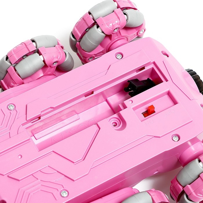 Машина радиоуправляемая «Трюковая», с аккумулятором, дым, цвет розовый Машина радиоуправляемая «Трюковая», с аккумулятором, дым, цвет розовый