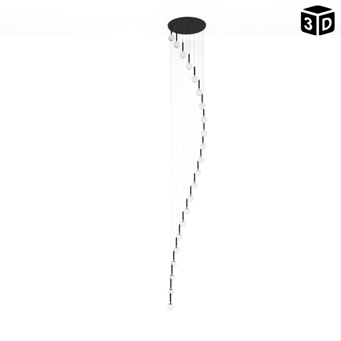 Светильник-каскад Светильник-каскад "Сиена" 20хЕ27 40Вт черный 60х60х520 см