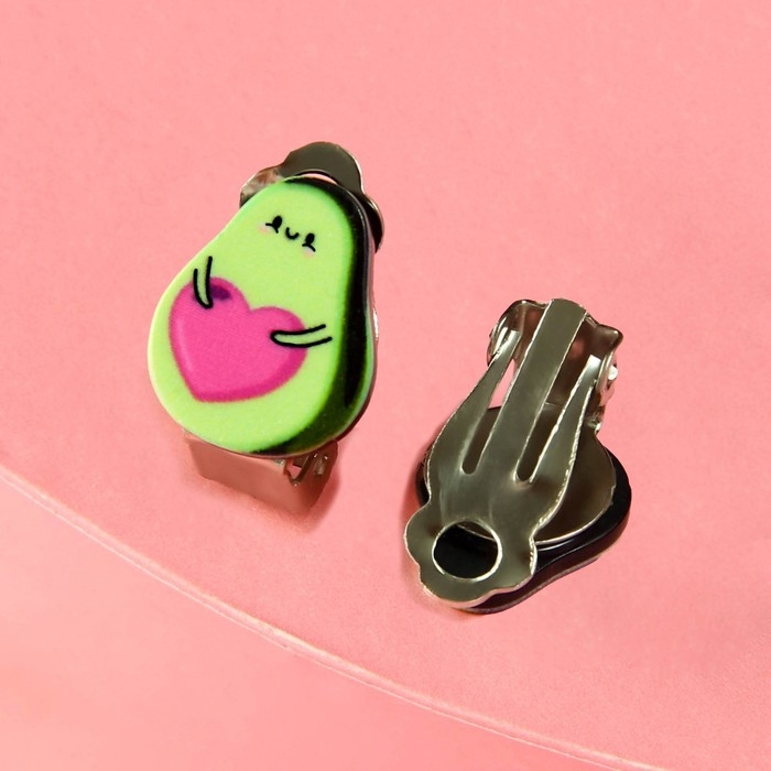 Клипсы «О, мой авокадо» детские серьги Клипсы «О, мой авокадо» детские серьги