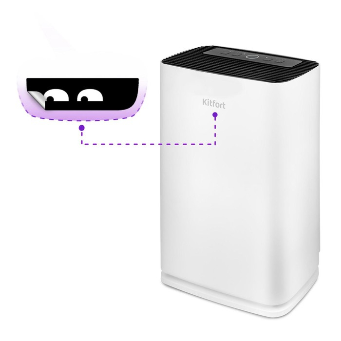 Очиститель воздуха Kitfort КТ-2824, 45 Вт, 310 м³/ч, до 40 м2, белый Очиститель воздуха Kitfort КТ-2824, 45 Вт, 310 м³/ч, до 40 м2, белый