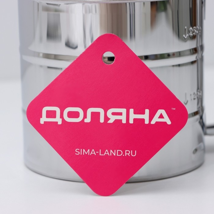 Просеиватель для муки Доляна, 375 мл, цвет серебристый Просеиватель для муки Доляна, 375 мл, цвет серебристый