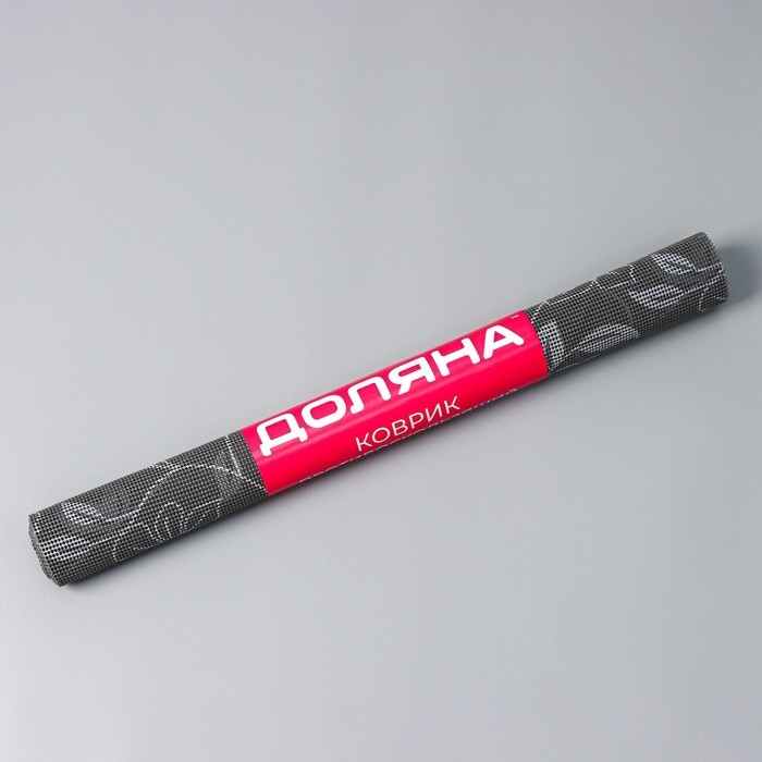 Коврик противоскользящий Доляна «Вьющиеся цветы», 45×100 см, цвет серый Коврик противоскользящий Доляна «Вьющиеся цветы», 45×100 см, цвет серый