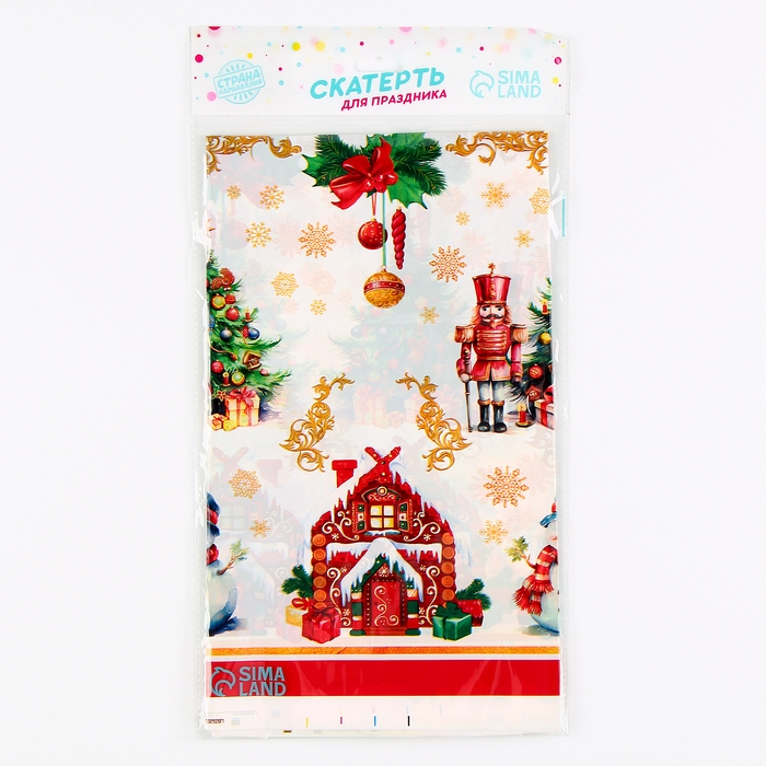 Скатерть новогодняя одноразовая «Снеговик», 180х137 см Скатерть новогодняя одноразовая «Снеговик», 180х137 см