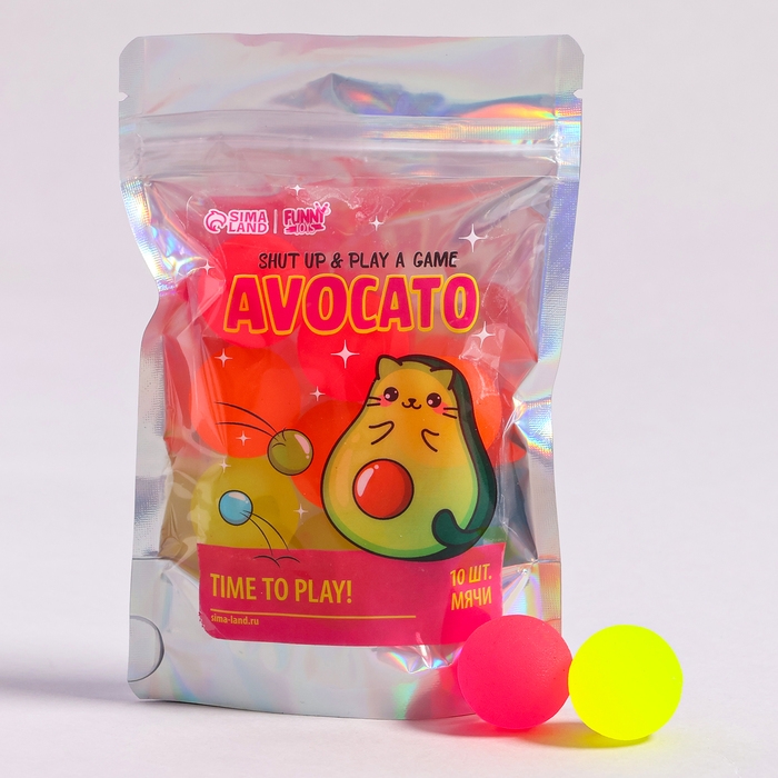 Мяч каучуковый, попрыгунчик «Авокато», цвета МИКС,цвета МИКС Мяч каучуковый, попрыгунчик «Авокато», цвета МИКС,цвета МИКС