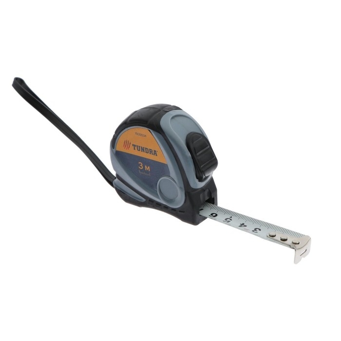 Рулетка ТУНДРА, двухкомпонентный корпус, 3 м х 16 мм Рулетка ТУНДРА, двухкомпонентный корпус, 3 м х 16 мм