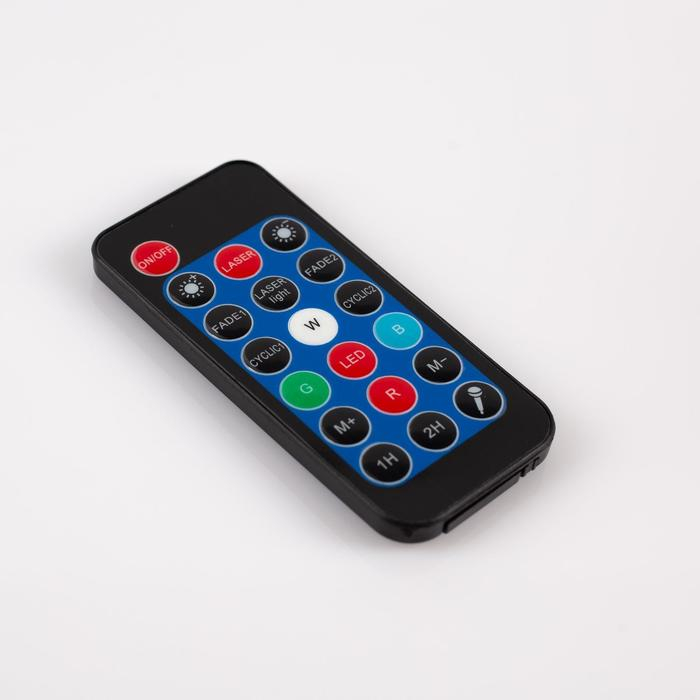 Световой прибор «Звёздное небо» 5 см, лазер, динамик, пульт ДУ, свечение мульти, 5 В Световой прибор «Звёздное небо» 5 см, лазер, динамик, пульт ДУ, свечение мульти, 5 В