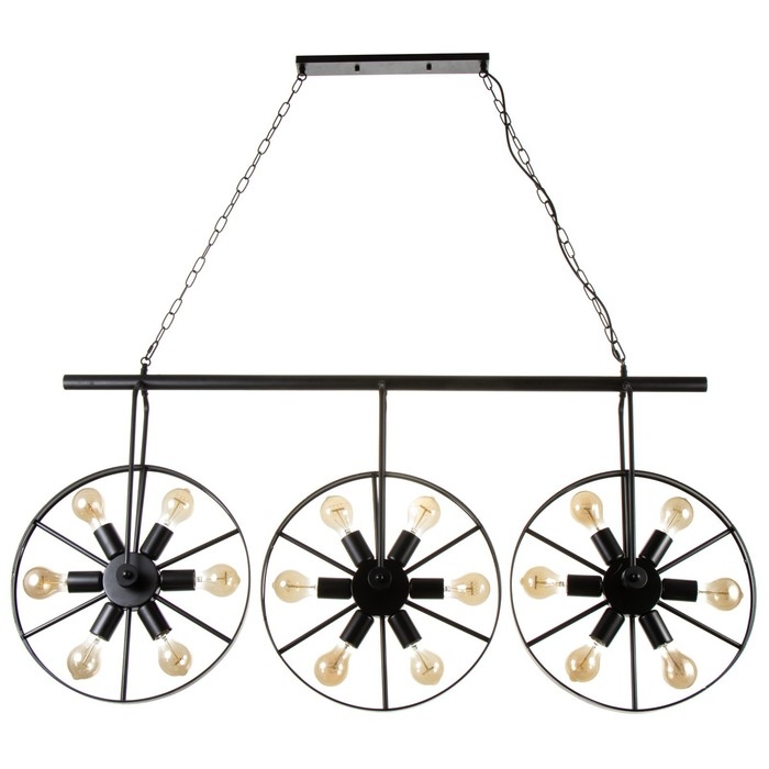 Светильник BayerLux Светильник BayerLux "Колеса" 18x40Вт E27 черный 65х10х150 см