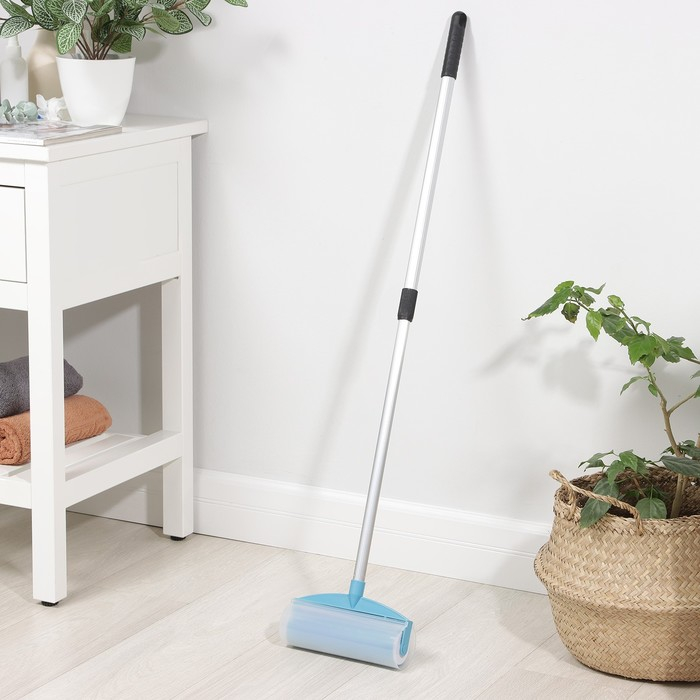 Силиконовый ролик для чистки мебели и уборки пола, алюминиевый черенок, 20×9×52(92) см Силиконовый ролик для чистки мебели и уборки пола, алюминиевый черенок, 20×9×52(92) см