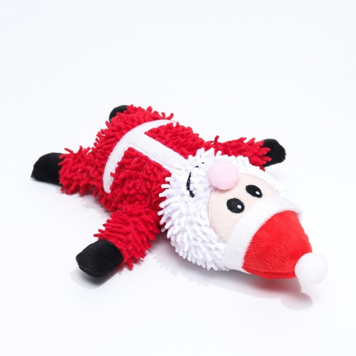 Игрушка мягкая для собак  Игрушка мягкая для собак "Дед мороз" с пищалкой, 26 х 15 см