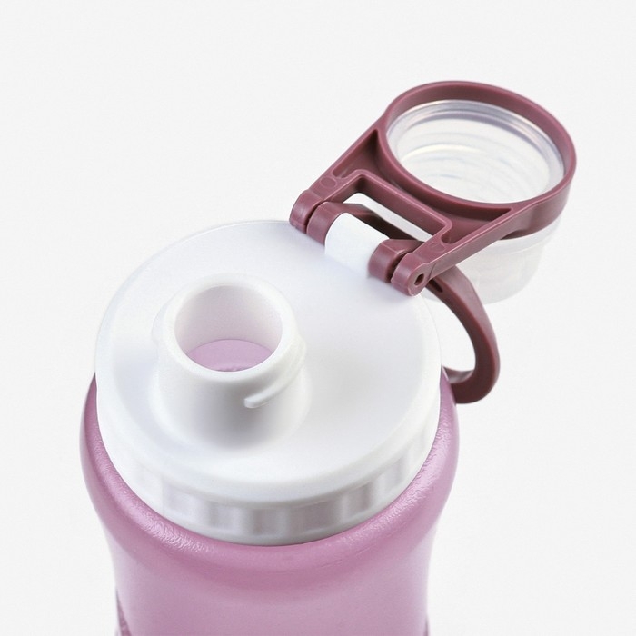 Бутылка для воды спортивная, 500 мл, 20.2 х 7.5 х 6.7 см, сиреневая Бутылка для воды спортивная, 500 мл, 20.2 х 7.5 х 6.7 см, сиреневая