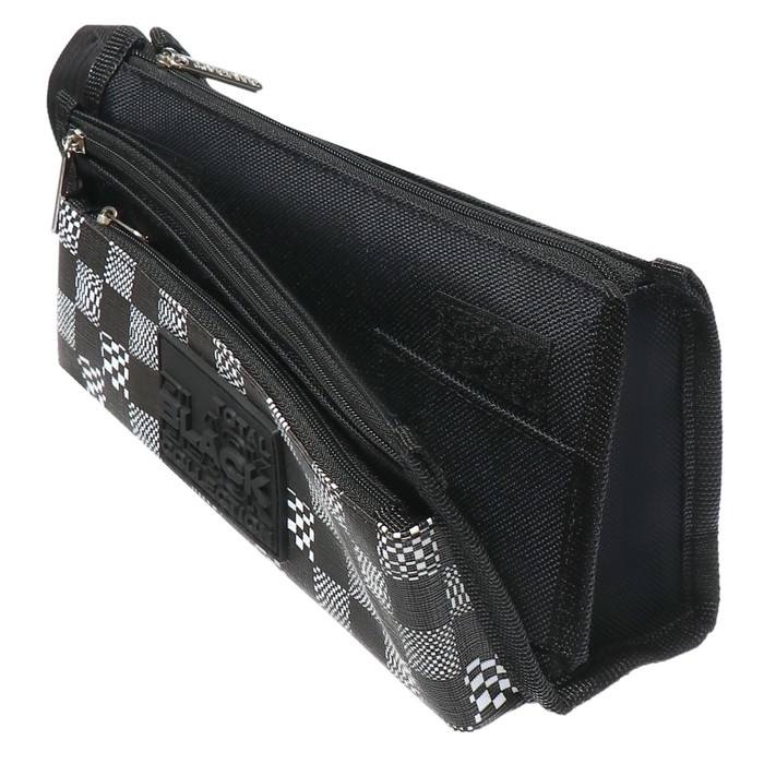 Пенал мягкий, 1 отделение, 100 х 210 х 75 мм, объёмный, deVENTE deVENTE TOTAL BLACK, с ручкой Пенал мягкий, 1 отделение, 100 х 210 х 75 мм, объёмный, deVENTE deVENTE TOTAL BLACK, с ручкой