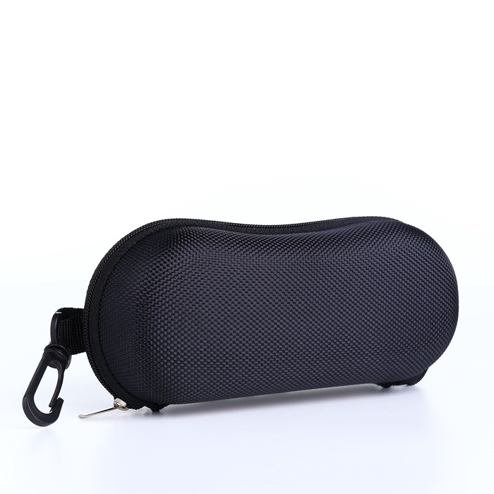 Футляр для очков на молнии, длина 16 см, цвет чёрный Футляр для очков на молнии, длина 16 см, цвет чёрный