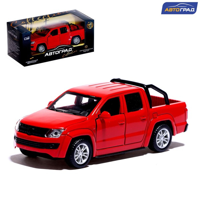 Машина металлическая «Тундра», открываются двери, 1:32, инерция, цвет красный Машина металлическая «Тундра», открываются двери, 1:32, инерция, цвет красный